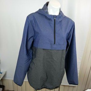 Adidas Pullover Men 1/4 Zip Up Jacket RN# 88387 CA#40312 Size Medium Blue/Gray